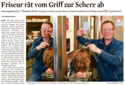 Friseur rät vom Griff zur Schere ab