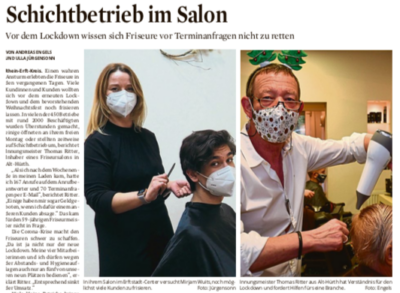 Schichtbetrieb im Salon