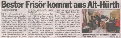 Presse 2011: Bester Frisör kommt aus Alt-Hürth